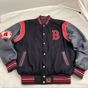 JH Designs Boston Red Sox reversible bomber jacket
